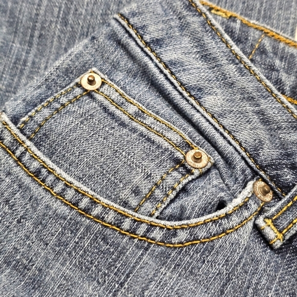 Ralph Lauren U.S. Polo Jeans ✦ High‑Rise Bootcut Blue Wash Embroidery ✦ 10 Short - Picture 4 of 14